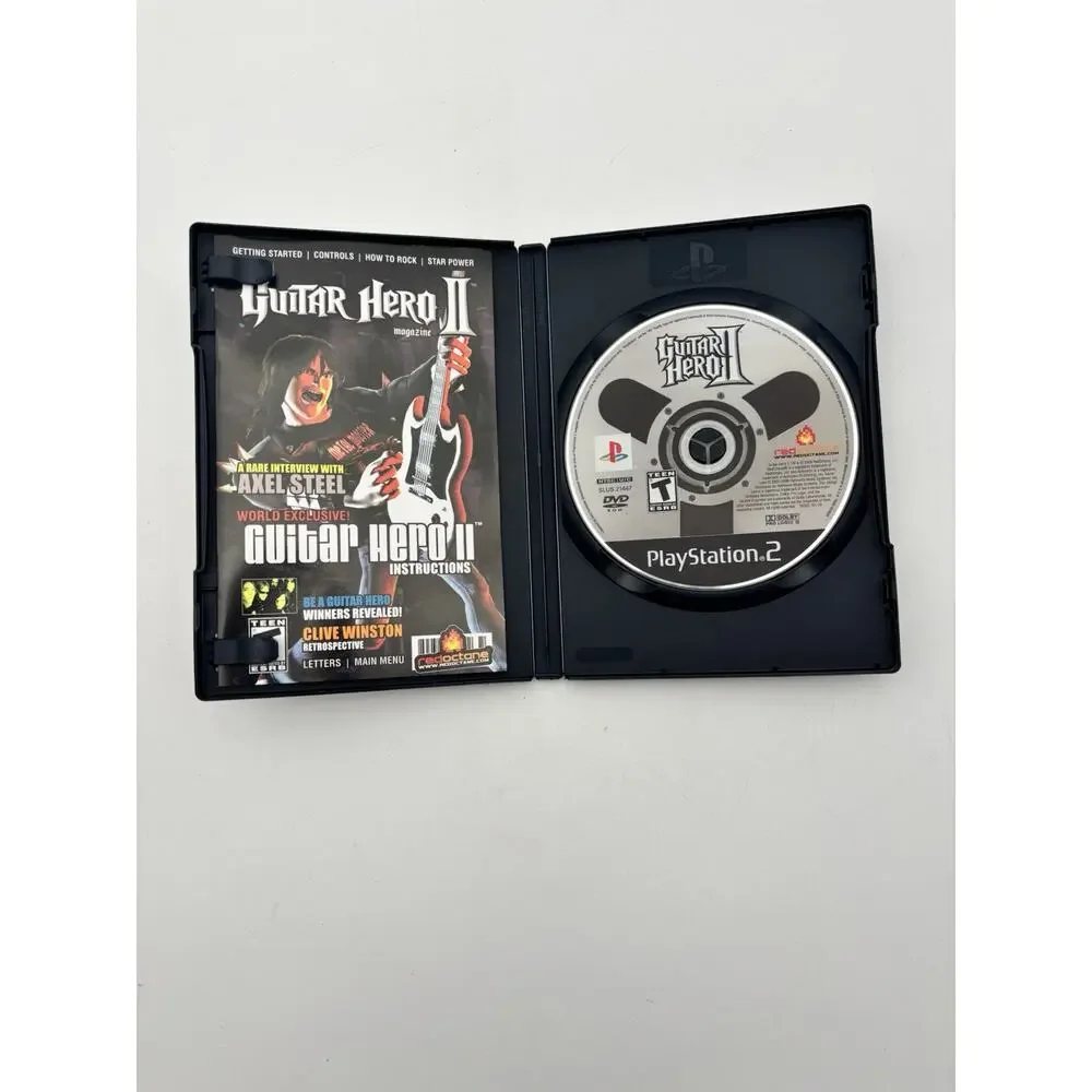 Guitar Hero II (PlayStation 2 PS2) Black Label CIB COMPLETE TESTED WORKS VG